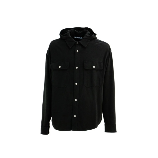 Camasa casual Palm Angels Classic Logo Hooded Overshirt