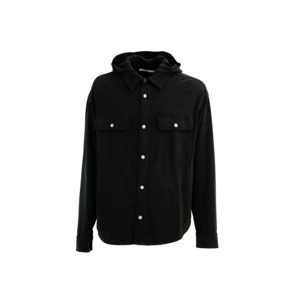 Camasa casual Palm Angels Classic Logo Hooded Overshirt