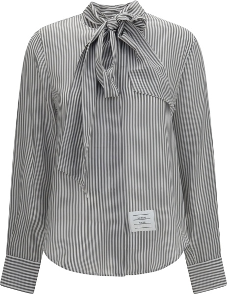 Camasa casual Striped silk Shirt with removable collar
