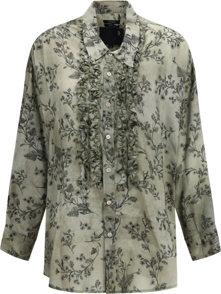 Camasa casual V-neck ruffle Shirt