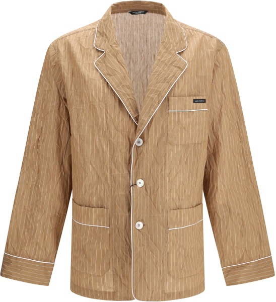 Camasa casual Vanity Shirt-style robe in froissé striped fabric