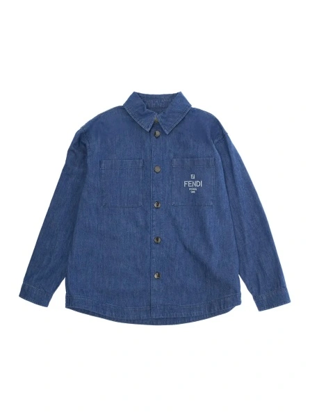 Camasa Fendi albastra din denim