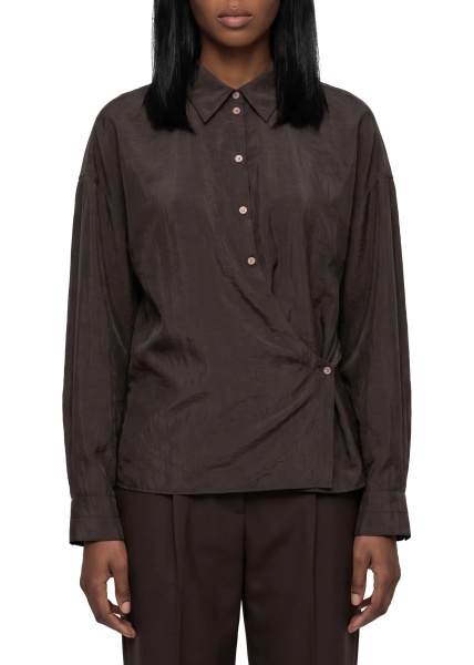 Camasa Licorice Straight Collar Twisted Shirt