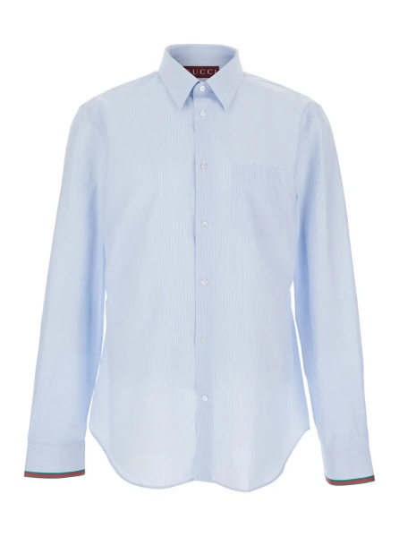 Camasa Light Blue Shirt with Classic Collar and Web Cuffs for Men