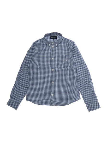 Camasa Shirt Emporio Armani Kids with elegant details in Tech Fabric blue for boy