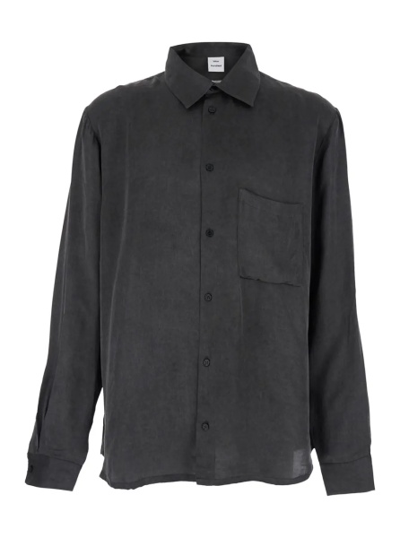 Camasa Shirt 'PETE' Black with Classic Collar and Front Closure in Tech Fabric Men