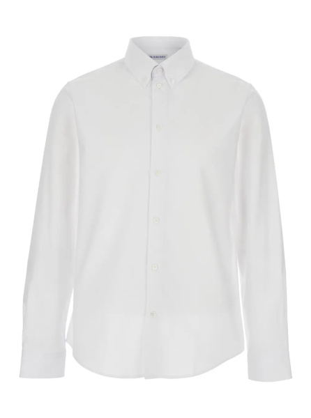 Camasa White Shirt with Button Down Collar in Cotton Man
