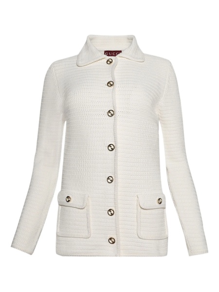 Cardigan Gucci alb