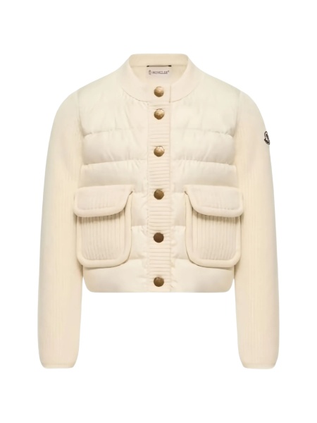 Cardigan Moncler neutru din polyester