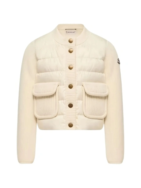 Cardigan Moncler neutru din polyester