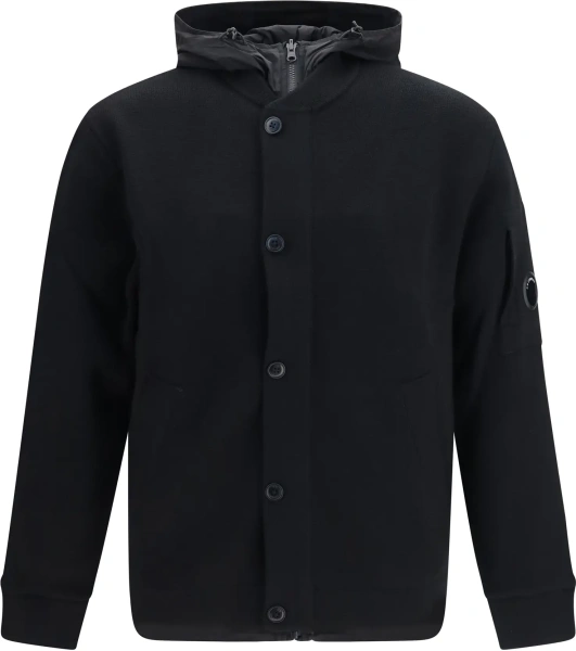 Cardigan Reversible merino wool and stretch nylon Cardigan