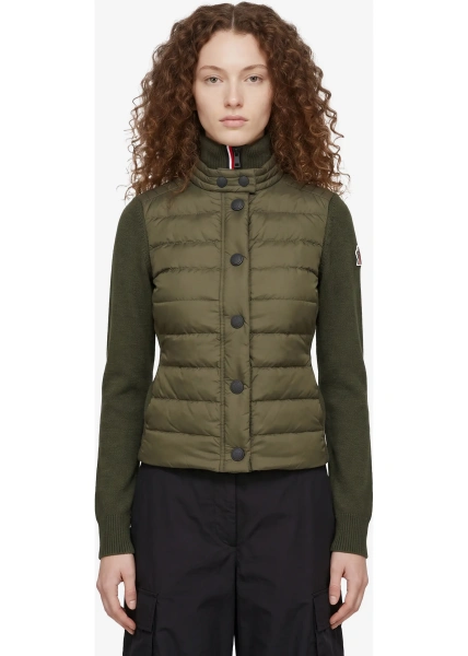 Cardigane Padded Wool-Blend Cardigan