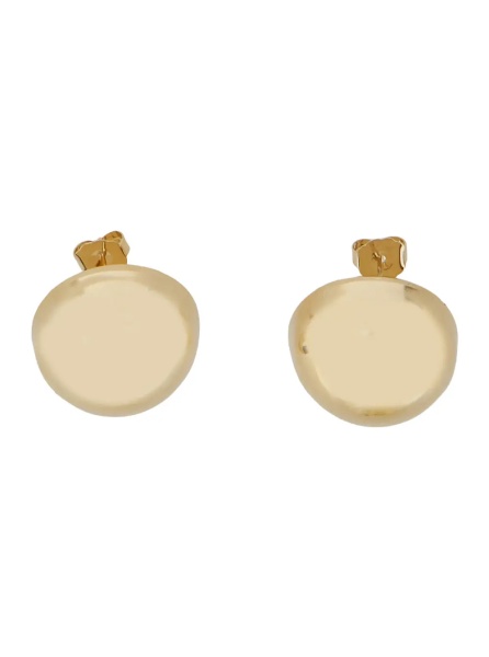 Cercei 'Kaley' Gold-colored Earrings with round design and back closure in brass for women
