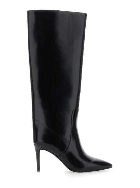 Cizme 'ARSEN' Black boots with high heel and pointed design in leather women