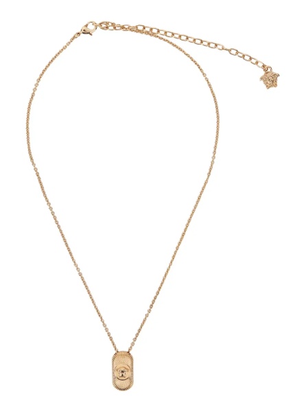 Coliere Gold-Colored Necklace with Medusa Head Pendant in Brass for Men