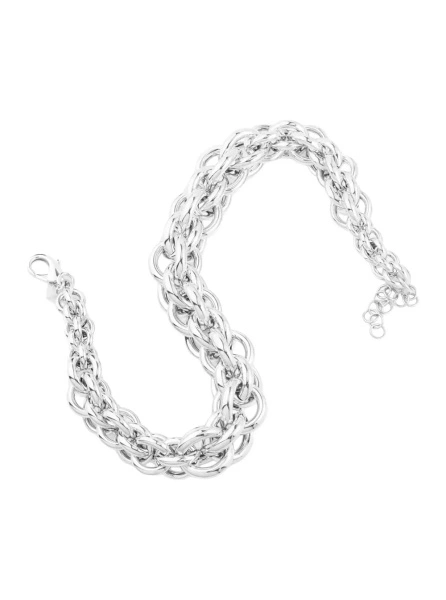 Coliere Necklace LACE CHRISTY with silver and silver-colored metal details, women