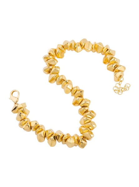 Coliere Necklace 'LACE SMALL STONE' with Elegant Design in Gold Metal for Women