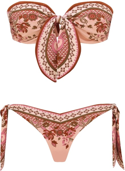 Costume Bikini "Aster" Con Dettaglio Foulard