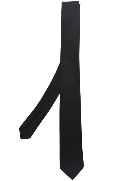 Cravata Saint Laurent neagra din matase