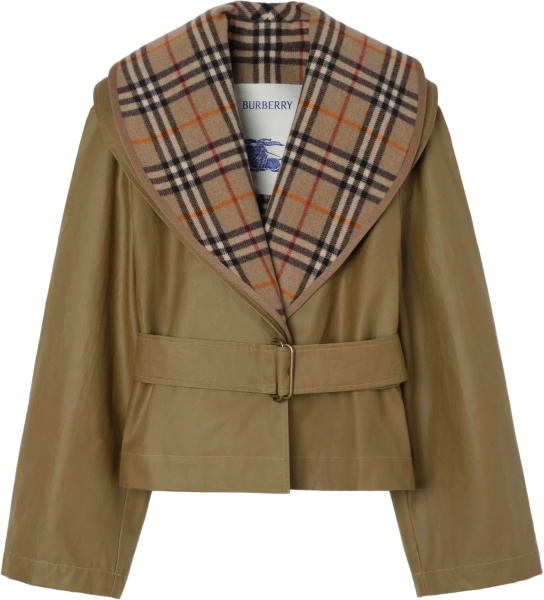 Cropped cotton Jacket with check quilting