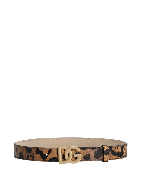 Curea Dolce & Gabbana maro din bumbac si polyester