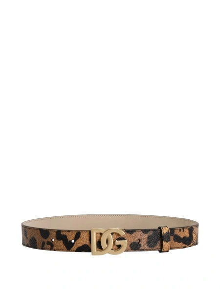 Curea Dolce & Gabbana maro din bumbac si polyester