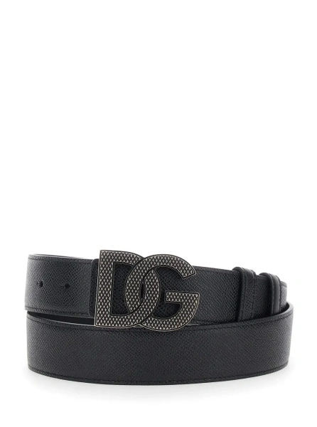 Curea Dolce & Gabbana neagra din piele