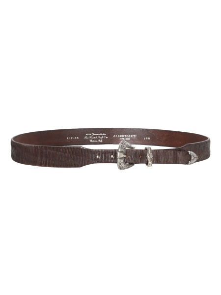 Curea REAL CALFSKIN BELT IN DARK BROWN COLOR