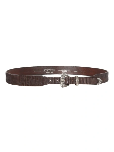 Curea REAL CALFSKIN BELT IN DARK BROWN COLOR