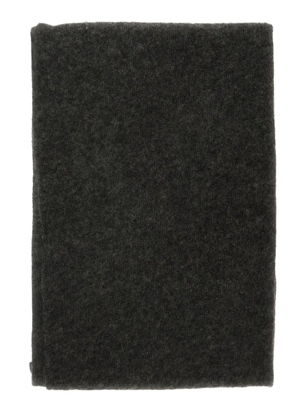Esarfa Black scarf with rectangular design and Monili details in cashmere women
