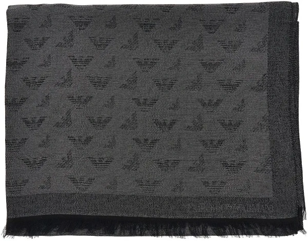 Esarfa Emporio Armani neagra din vascoza