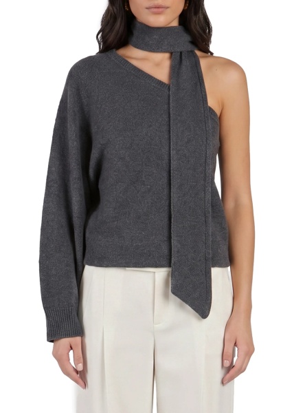 Esarfa One-Shoulder Top With Scarf Detail