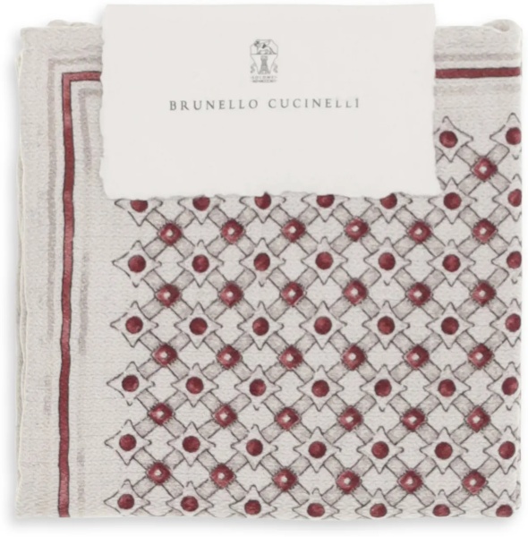 Esarfa Silk Pochette with geometric pattern