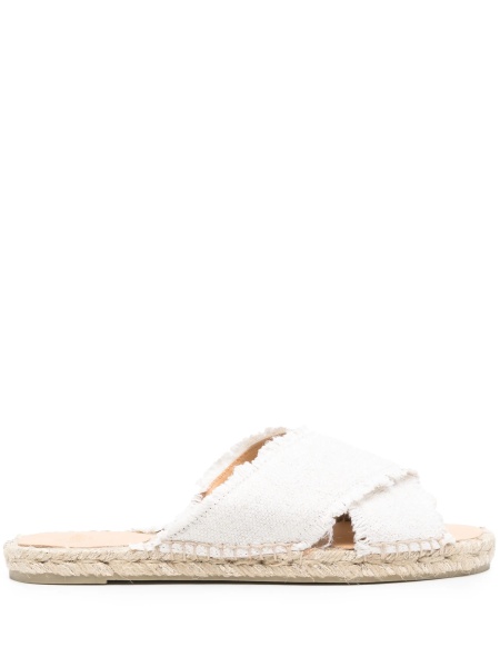 Espadrile CASTAÑER albe din material textil