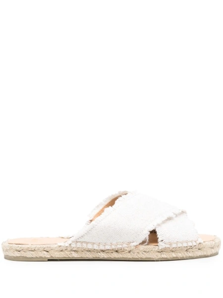 Espadrile CASTAÑER albe din material textil