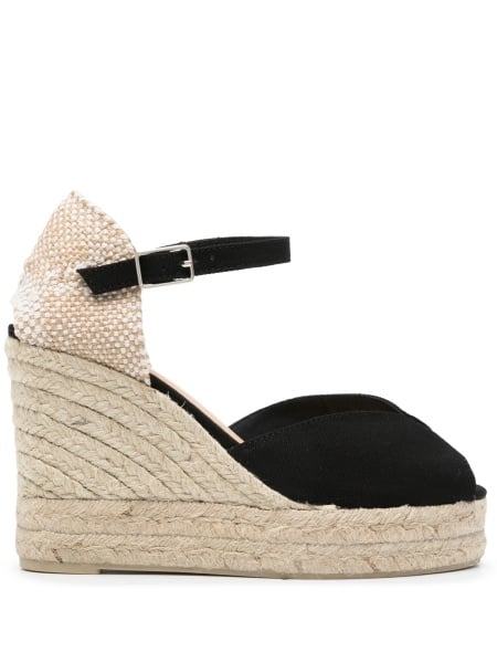 Espadrile CASTAÑER negre din material textil