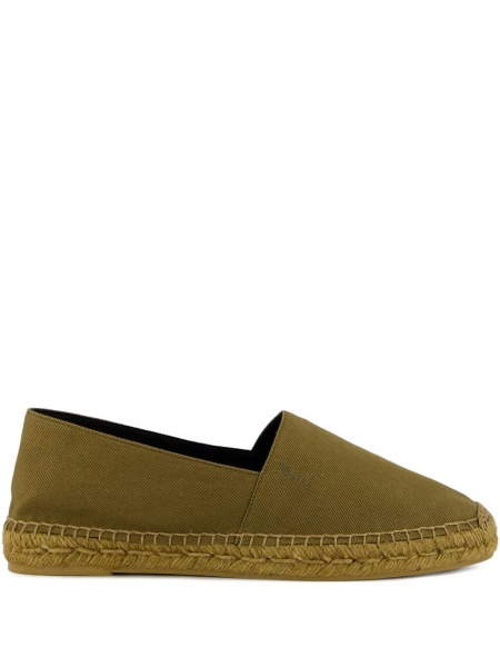 Espadrile Saint Laurent verzi din bumbac