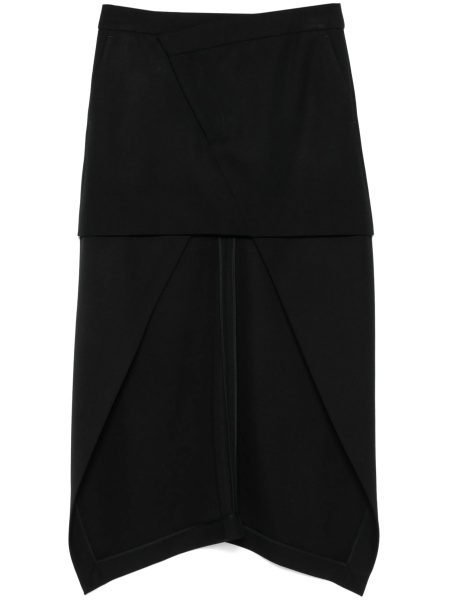 Fusta Alexander McQueen neagra din lana