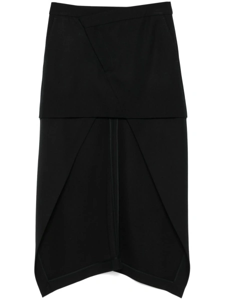 Fusta Alexander McQueen neagra din lana