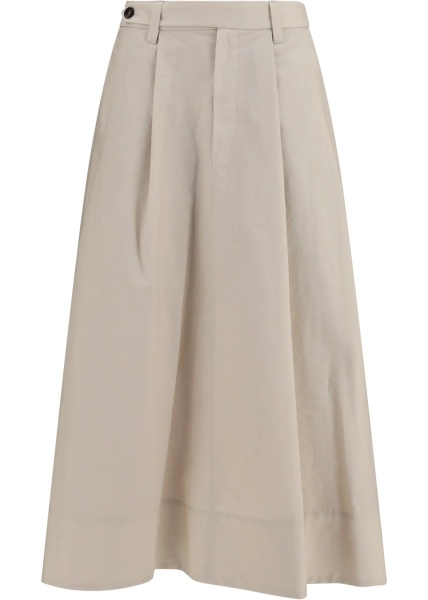 Fusta Cotton poplin Skirt with monili detail