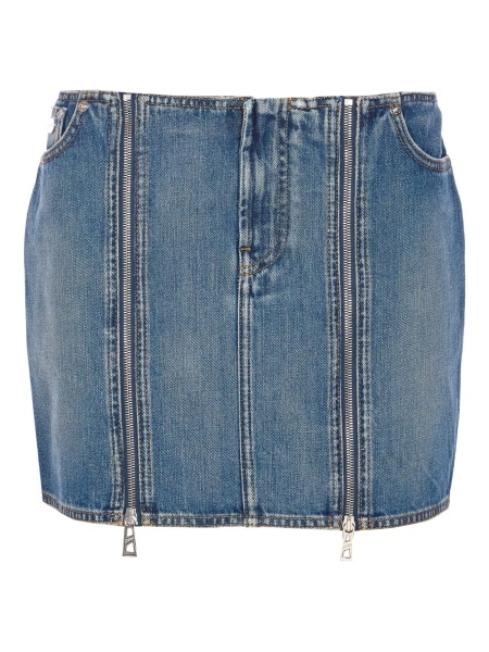 Fusta de blugi Jean Paul Gaultier albastra