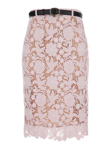 Fusta Dress 'Pink Lace' with Pink Lace Details in Fabric