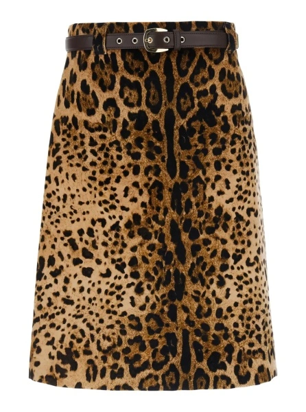 Fusta MaxMara Studio maro din catifea