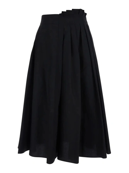Fusta MSGM neagra din bumbac