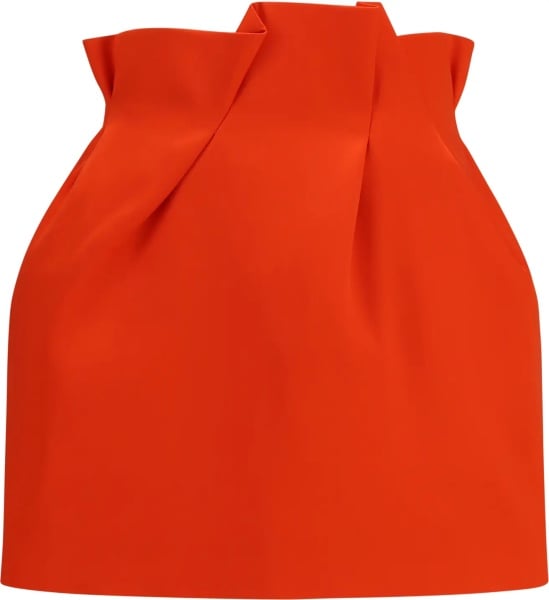 Fusta Silk Mini Skirt with ruffled waist