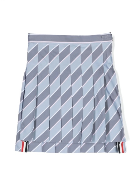 Fusta Thom Browne gri din bumbac