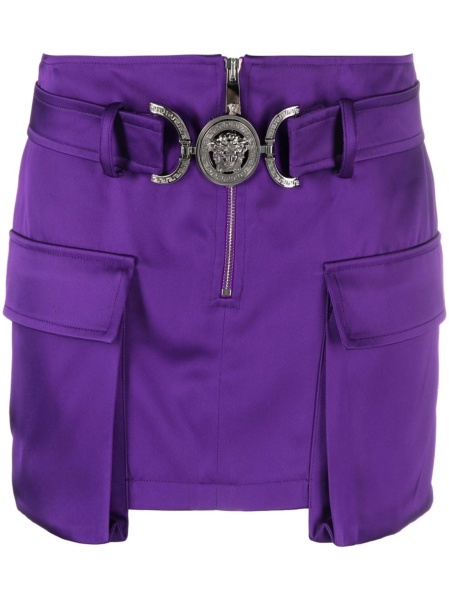 Fusta Versace violet din vascoza