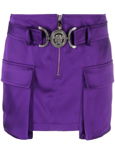 Fusta Versace violet din vascoza
