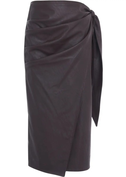 Fuste Midi skirt in leather look