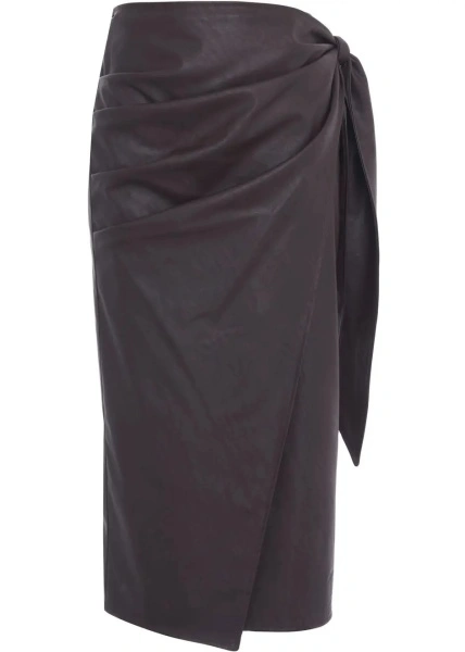 Fuste Midi skirt in leather look